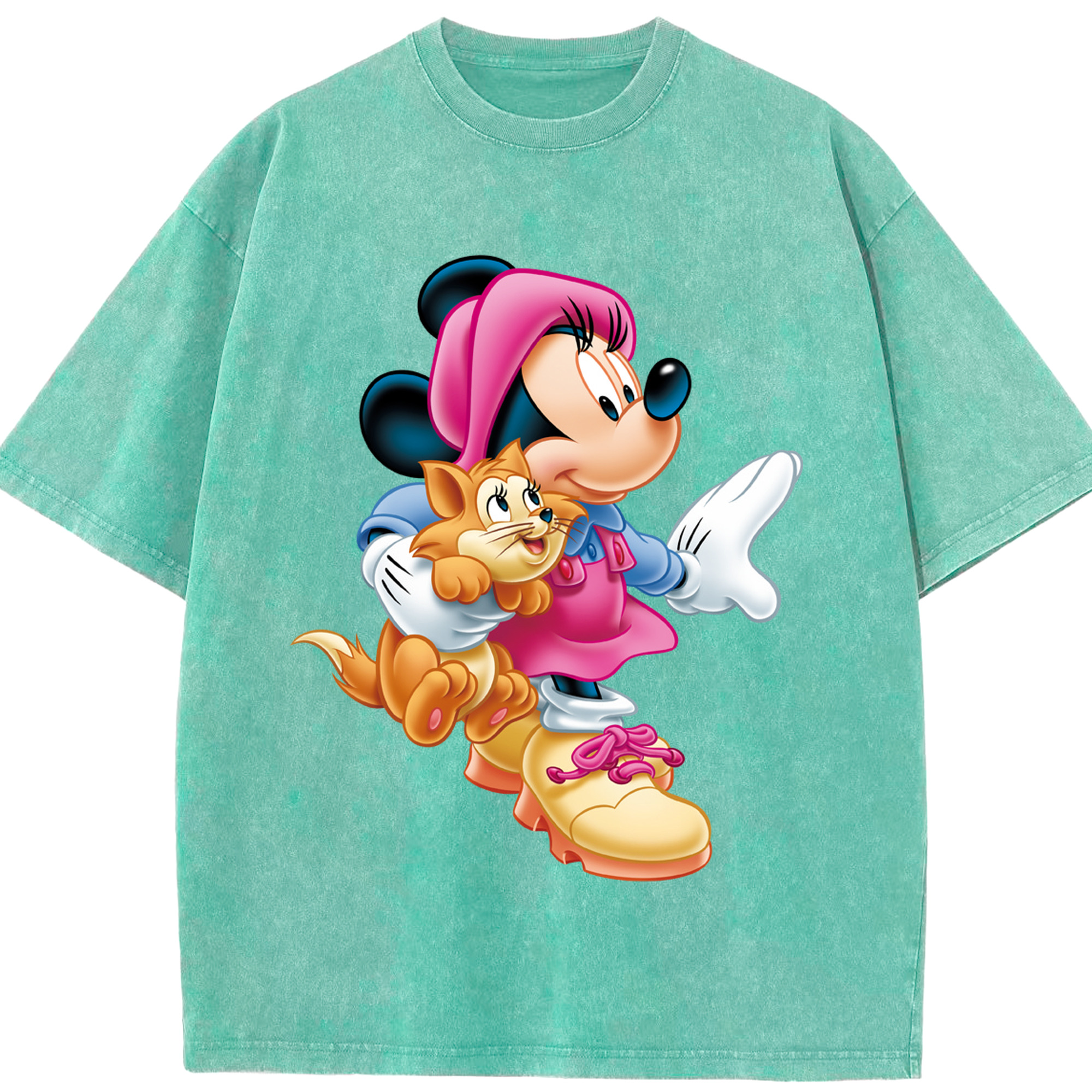 （画像用） ミッキーマウス Mickey Mouse 綿100% ヴィンテージ風 半袖Tシャツ（フロントプリント）
